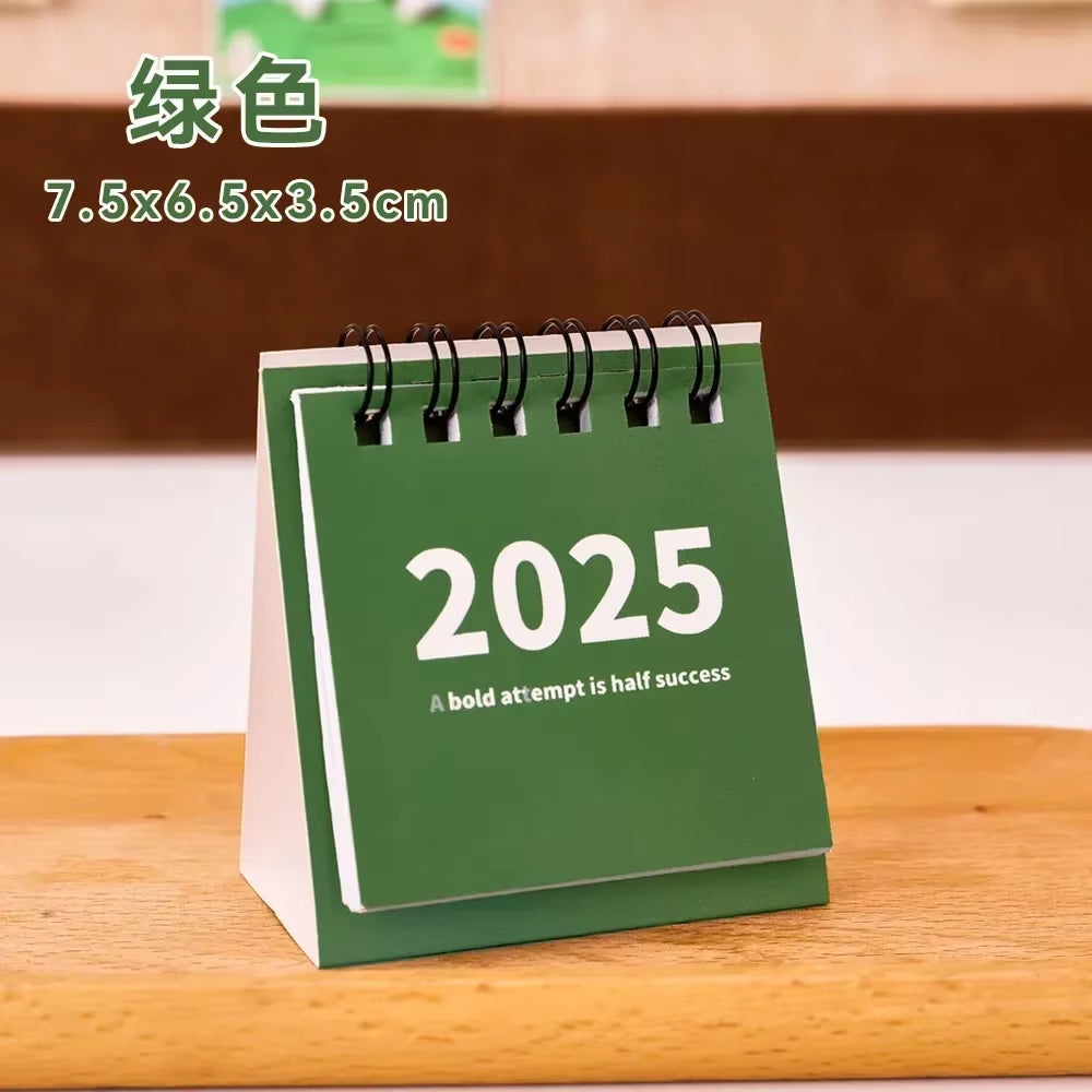 2024.8.-2025 Calendar Simple Mini Desk Calendar Kawaii to Do List Daily Schedule Table Planner Home Office Stationery Supplies