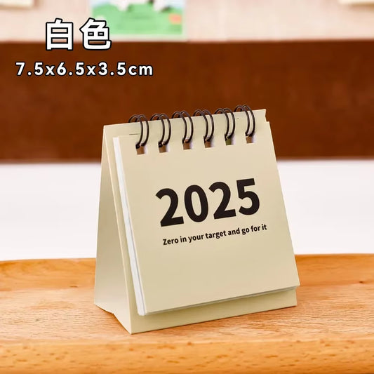 2024.8.-2025 Calendar Simple Mini Desk Calendar Kawaii to Do List Daily Schedule Table Planner Home Office Stationery Supplies