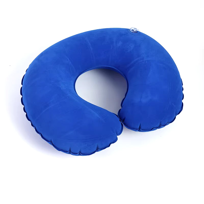 1Pc Inflatable C-Shaped Pillow Travel Neck Pillow Portable round Pillow Cushion