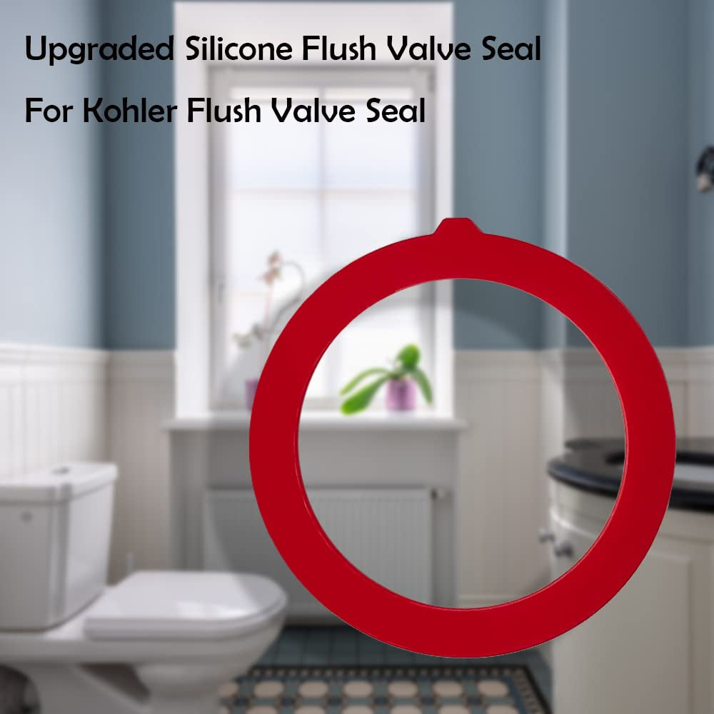 Flush Valve Seal for Kohler, Compatible Kohler Flush Valve Seal, 3-Pack Silicone Material Toilet Ring Seal GP1059291, Canister Flush Valve Toilet Tank Gasket, Toilet Tank Parts Gasket